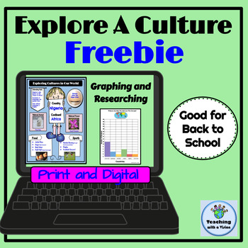 Preview of Cultural Diversity Freebie, Explore Your Culture,  Digital and Print