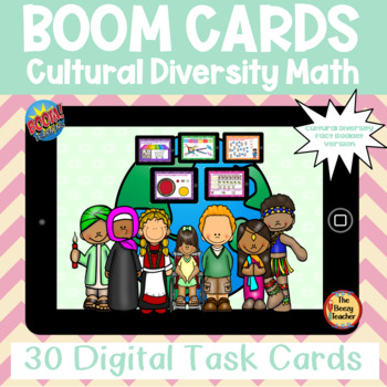 Preview of Cultural Diversity Math BOOM Cards Digital Task Cards