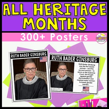 Preview of Cultural Diversity Posters - Heritage & History Months for the Year BUNDLE
