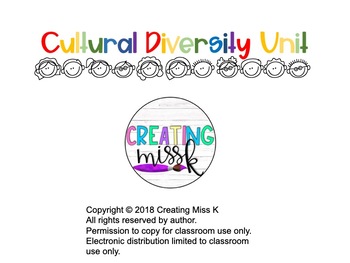 Preview of Cultural Diversity Unit Plan