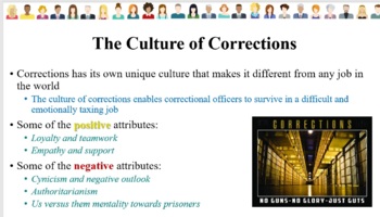 Preview of Cultural Diversity in Corrections PowerPoint + Notes for Correctional Services
