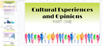 Preview of Cultural Experiences and Opinions: Citing Text Evidence and Author's Purpose 