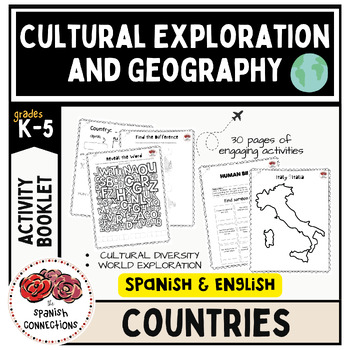 Preview of Cultural Exploration and Geography Activities (Spanish/English): K-5