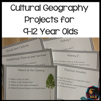Preview of Cultural Geography Projects for 9-12 year olds