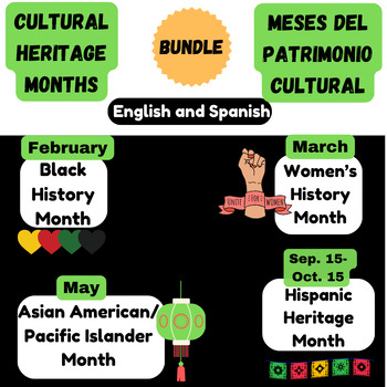 Preview of Cultural Heritage Months / Meses de Patrimonio Cultural - Bilingual Bundle