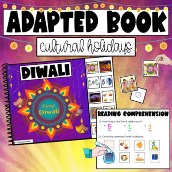 Preview of Cultural Holidays Lesson - Diwali Activity - Adapted Book for Special Education