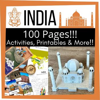 Preview of Cultural INDIA Country Study Asia Continent Activity Craft Bundle