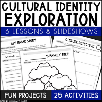 Preview of Cultural Identity Project and Lesson Bundle - Cultures Around the World Projects