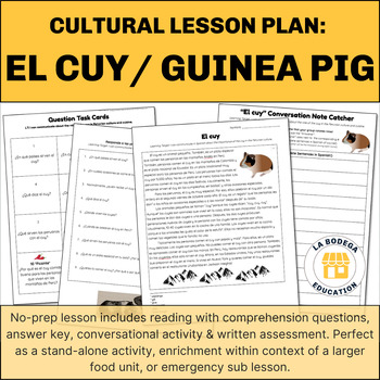 Preview of Cultural Lesson Plan: El Cuy - Strange & Unusual Food