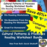 Cultural Patterns & Processes Unit Reading Worksheet Bundl