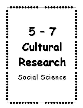 Preview of Cultural Social Science 5-7 year olds