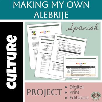 Preview of Cultural Spanish Project: Make Your Own Alebrije - Coco Movie - Rubric- EDITABLE