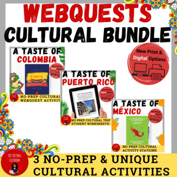 Preview of Cultural Webquest Bundle: A Taste of Colombia, Mexico, & Puerto Rico!