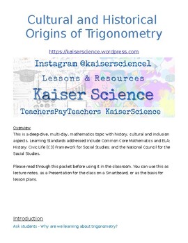 Preview of Cultural and Historical Origins of Trigonometry