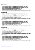 Culture resource: five questions one page cut up activity 