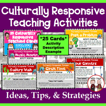 Culturally Responsive Teaching Activity Cards By Wise Guys Tpt