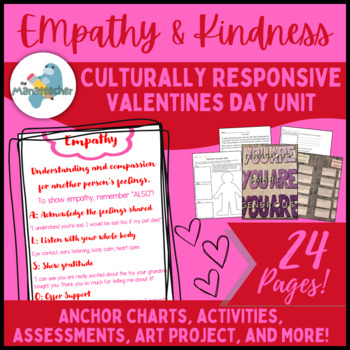 Preview of Culturally Responsive Valentine's Day Unit Empathy and Kindness Social Emotional