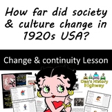 How far did society & culture change in 1920s USA?