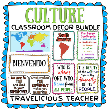 Preview of Culture Classroom Decor Bundle