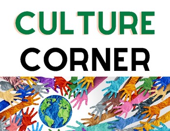 Preview of Culture Corner sign + Letter to parents - Creative Curriculum