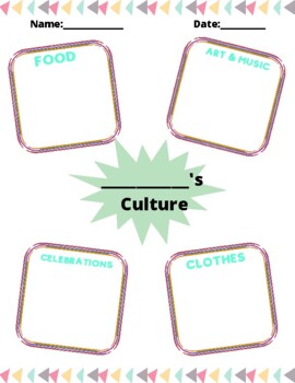 Preview of Culture Fun Facts Worksheet