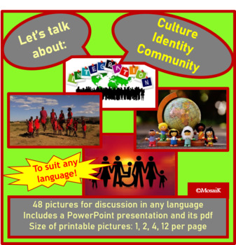 Preview of Culture Identity Community discussion picture cards