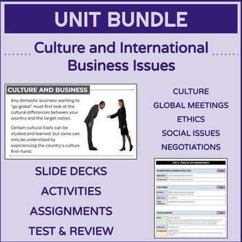 Preview of Culture & Issues in International Business | UNIT BUNDLE