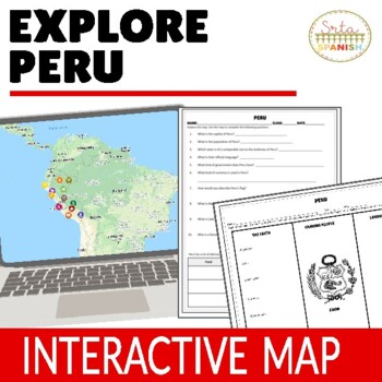 Preview of Culture Lesson for Peru Virtual Field Trip Digital Map Activities ENGLISH ONLY