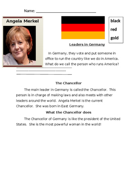 Preview of Culture Project: Leaders in Germany