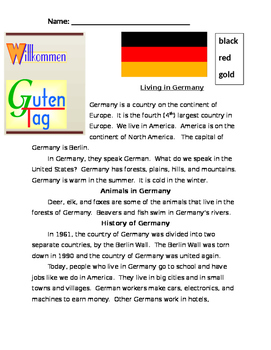 Preview of Culture Project: Life in Germany