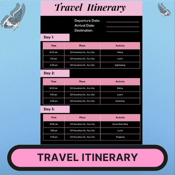 Preview of Culture Research Project: Travel Itinerary & Itinerary Project