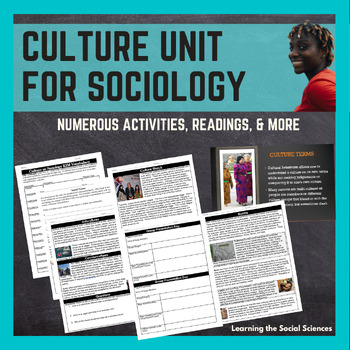 Preview of Culture Unit for Sociology: Print & Digital - Numerous Activities and Items