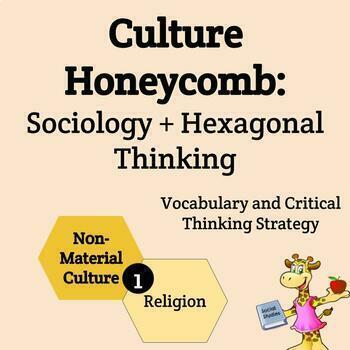 Preview of Culture Vocabulary Hexagonal Thinking Activity (Sociology)