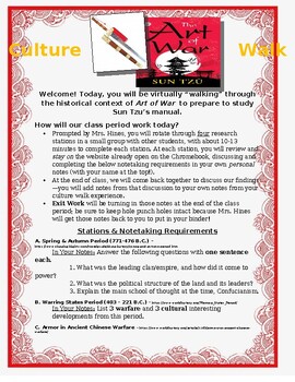 Preview of Culture Walk: The Art of War