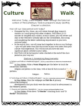Preview of Culture Walk: The Canterbury Tales