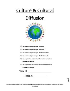 Preview of Culture and Cultural Diffusion Packet