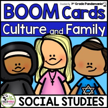 Preview of Culture and Family BOOM CARDS™ Lesson Instruction and Task Cards