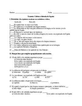 Quiz: Español e historia online exercise for