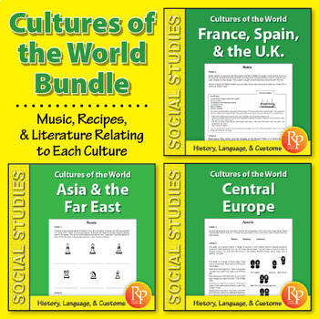 Preview of Cultures of the World BUNDLE - Europe - France - Spain - UK - Asia & Far East