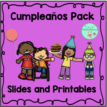 Preview of Cumpleaños/ Birthday Spanish Bundle: Slides, Classwork, Mini Book, Game, & more!