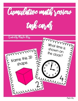 Preview of Cumulative Math Task Cards