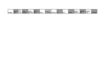 Preview of Cumulative Records Google Spreadsheet and Excel 97-2004 (.xls file)