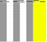 Cumulative Records Google Spreadsheet, and Excel (.xls and