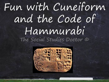 Preview of Cuneiform and the Code of Hammurabi (Double Worksheet!)