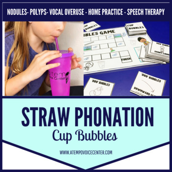 Preview of Voice Therapy Cup Bubbles for Speech Therapy
