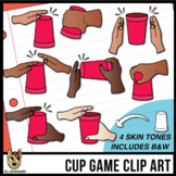 Cup Game Clip Art - Diverse Skin Tones - Red Cups