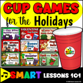 Cup Games for the Holidays! Halloween Christmas Valentines