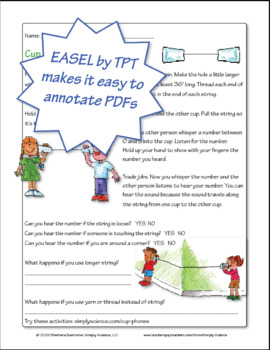 Preview of Cup Phones: How To, Text, Essays Questions - Customize with EASEL by TPT