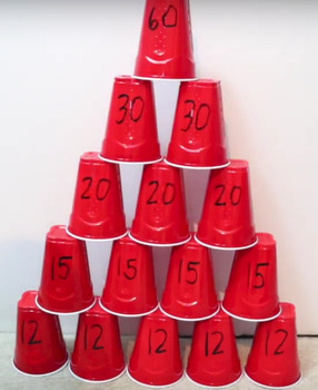 Cup Pyramid Number and Letter Puzzles by Elevator Classroom | TpT
