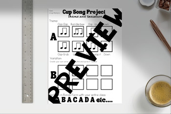 Preview of Cup Song Composition Project | Theme and Variation+Rondo